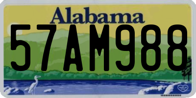 AL license plate 57AM988