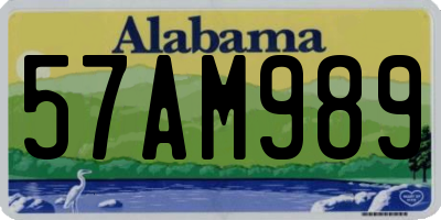 AL license plate 57AM989