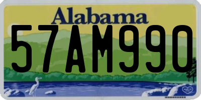 AL license plate 57AM990