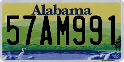 AL license plate 57AM991