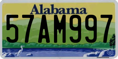 AL license plate 57AM997