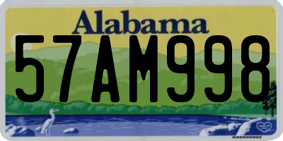 AL license plate 57AM998