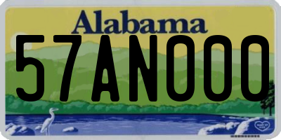 AL license plate 57AN000