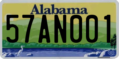 AL license plate 57AN001