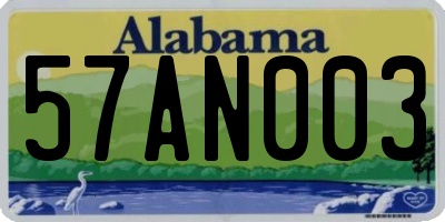 AL license plate 57AN003