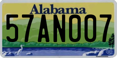 AL license plate 57AN007