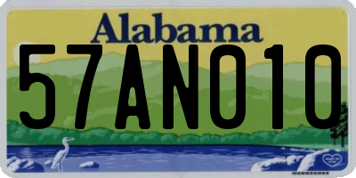 AL license plate 57AN010