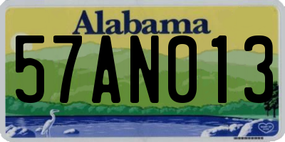 AL license plate 57AN013