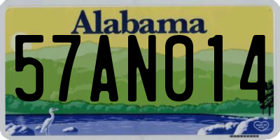 AL license plate 57AN014