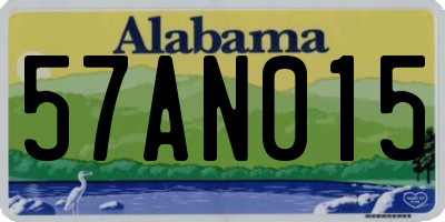 AL license plate 57AN015