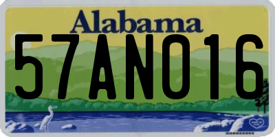 AL license plate 57AN016