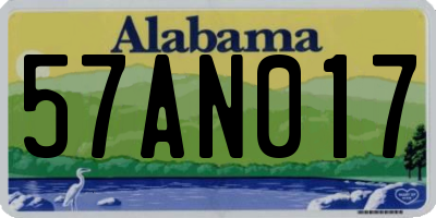 AL license plate 57AN017