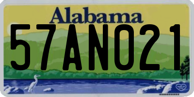 AL license plate 57AN021
