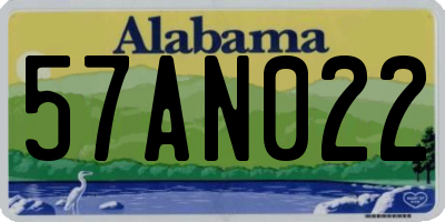 AL license plate 57AN022