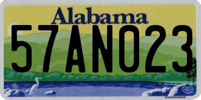 AL license plate 57AN023