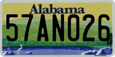 AL license plate 57AN026