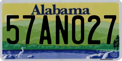 AL license plate 57AN027