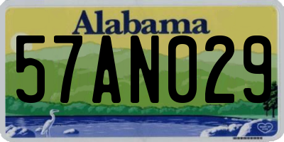 AL license plate 57AN029