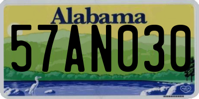 AL license plate 57AN030