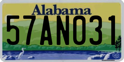 AL license plate 57AN031