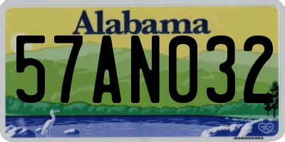 AL license plate 57AN032