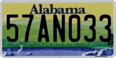 AL license plate 57AN033