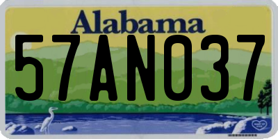 AL license plate 57AN037