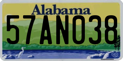AL license plate 57AN038