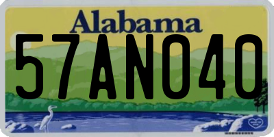 AL license plate 57AN040