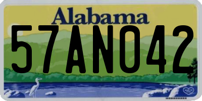 AL license plate 57AN042