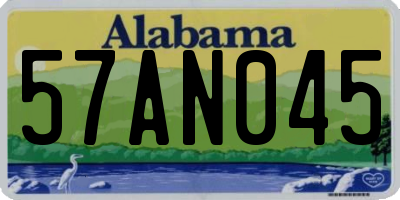 AL license plate 57AN045