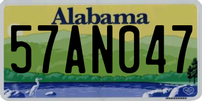 AL license plate 57AN047
