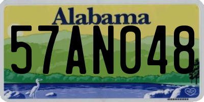 AL license plate 57AN048