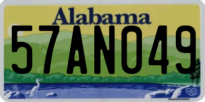 AL license plate 57AN049