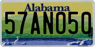 AL license plate 57AN050