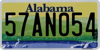 AL license plate 57AN054
