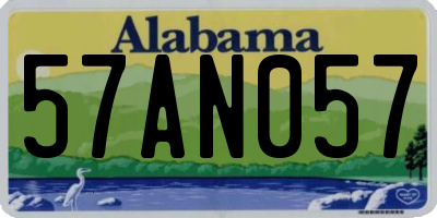 AL license plate 57AN057
