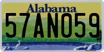 AL license plate 57AN059