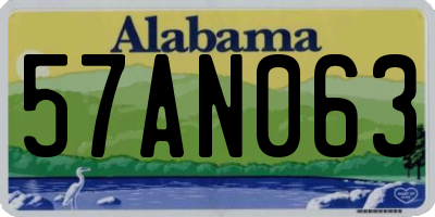 AL license plate 57AN063