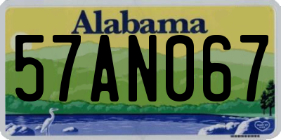 AL license plate 57AN067