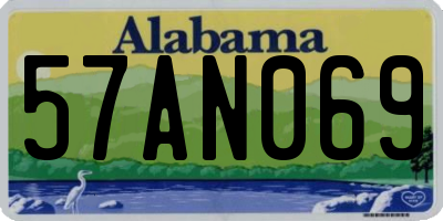 AL license plate 57AN069