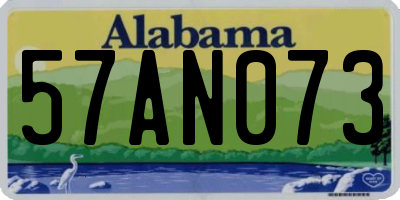 AL license plate 57AN073