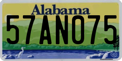 AL license plate 57AN075
