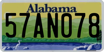 AL license plate 57AN078