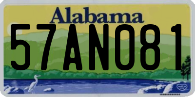 AL license plate 57AN081