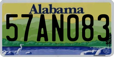 AL license plate 57AN083