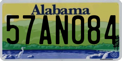 AL license plate 57AN084