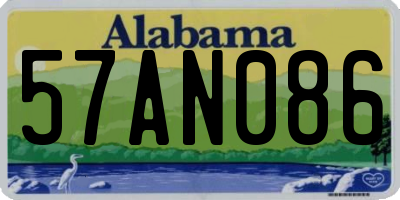 AL license plate 57AN086