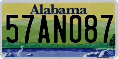 AL license plate 57AN087