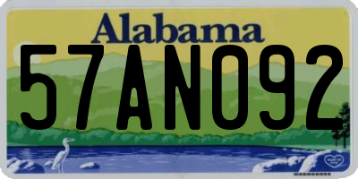 AL license plate 57AN092
